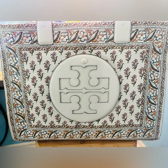 (SOLD) Tory Burch Large Ella Printed Tote Bag - Picture 2 of 8